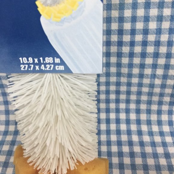 2 Rubbermaid G121 Bottle Brushes White Handles - Picture 4 of 7